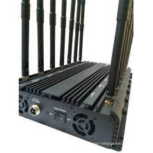 14 Bands Jammer GSM/3G/4G Cellphone, GPS, WiFi, Lojack, 433MHz, 315MHz Signal Jammer; Built-in 5 Cooling Fan 14 Antenna Signal Jammer/Blocker